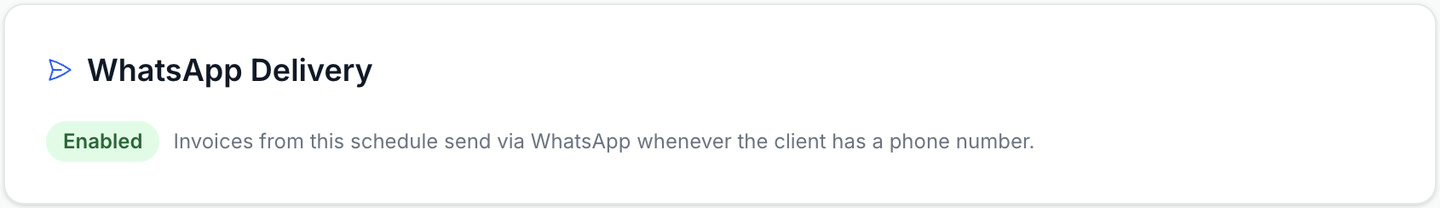 recurring form whatsapp